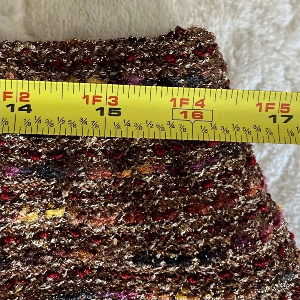 St John Couture Knit Suit Sz 14/16 Jacket Blazer Shimmer Gold Trim Luxury READ - Picture 15 of 16